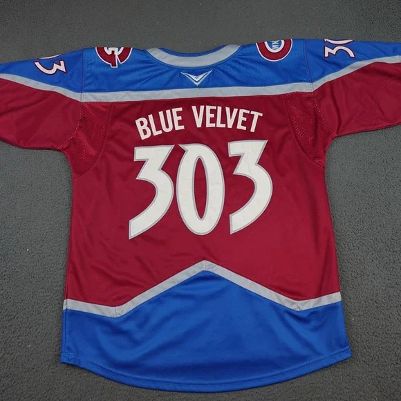 Elev808 Colorado Avalanche Hockey Jersey Mens Medium Red Blue Velvet 303 EDM - Picture 6 of 11